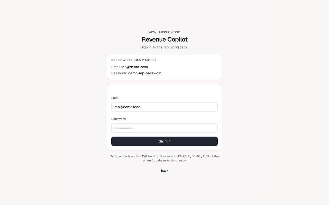 Preview of Ceoloo Aion Revenue Copilot