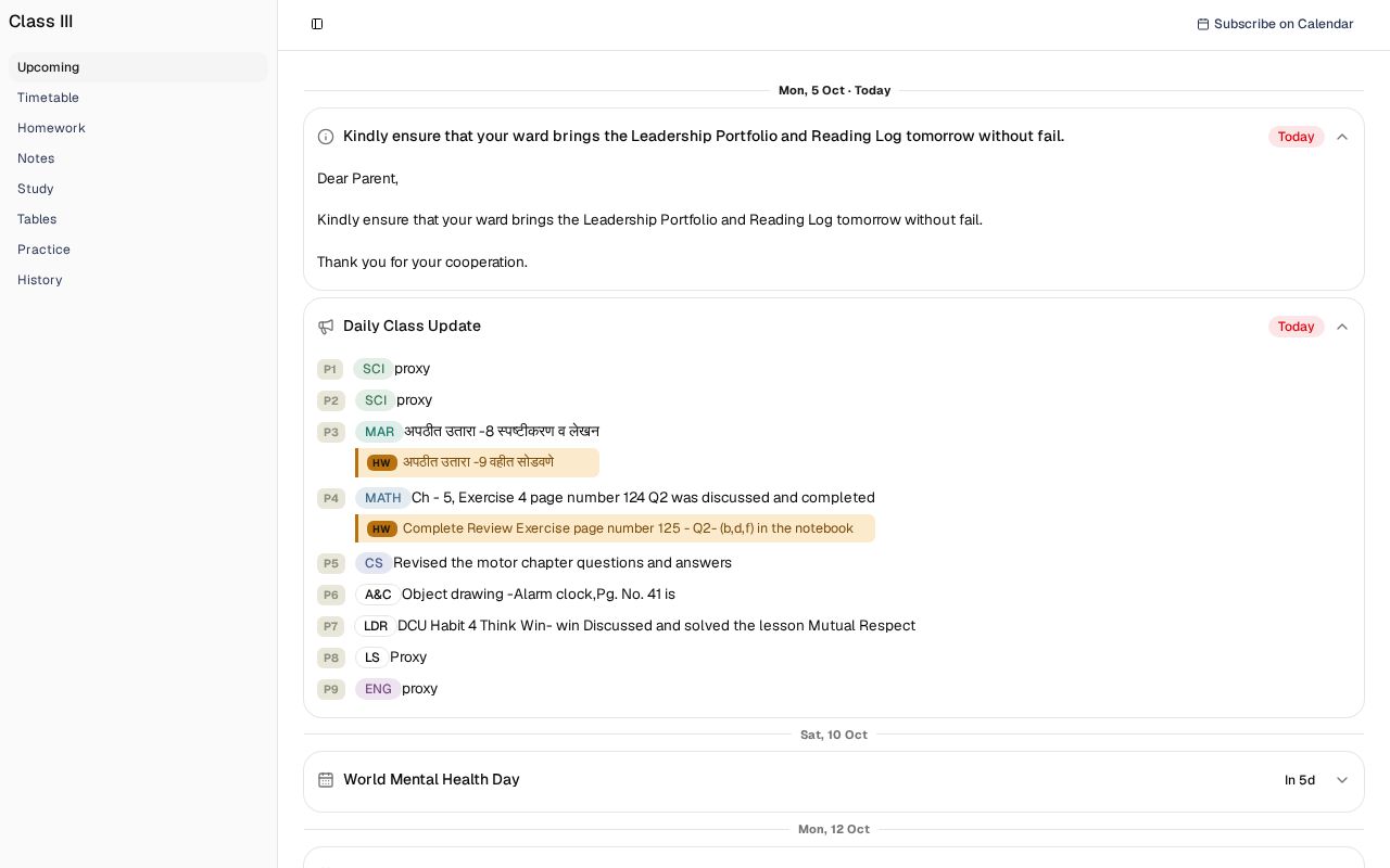 Preview of School Dashboard