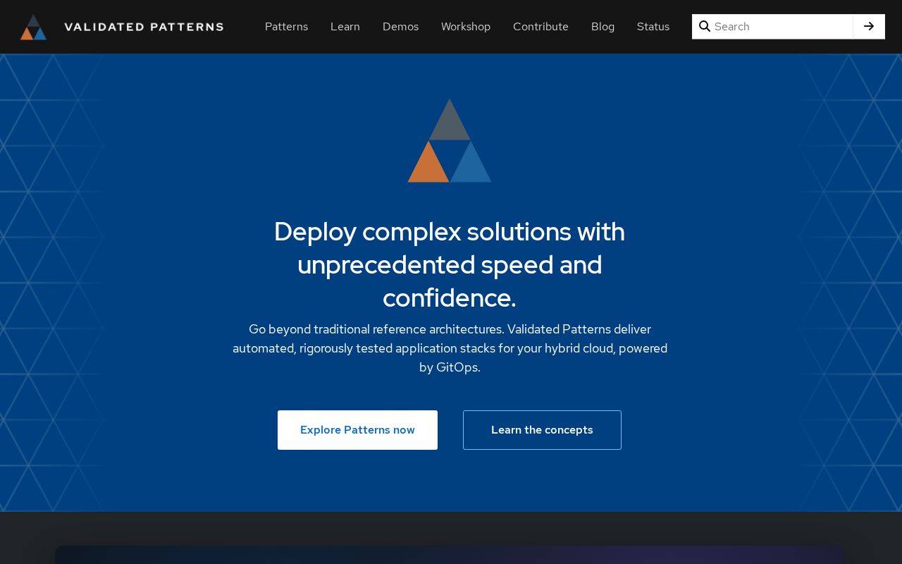 Preview of Validated Patterns