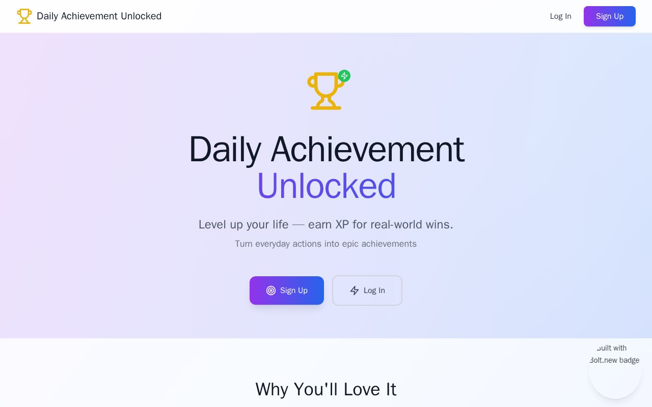 Preview of Daily Achievement Unlocked