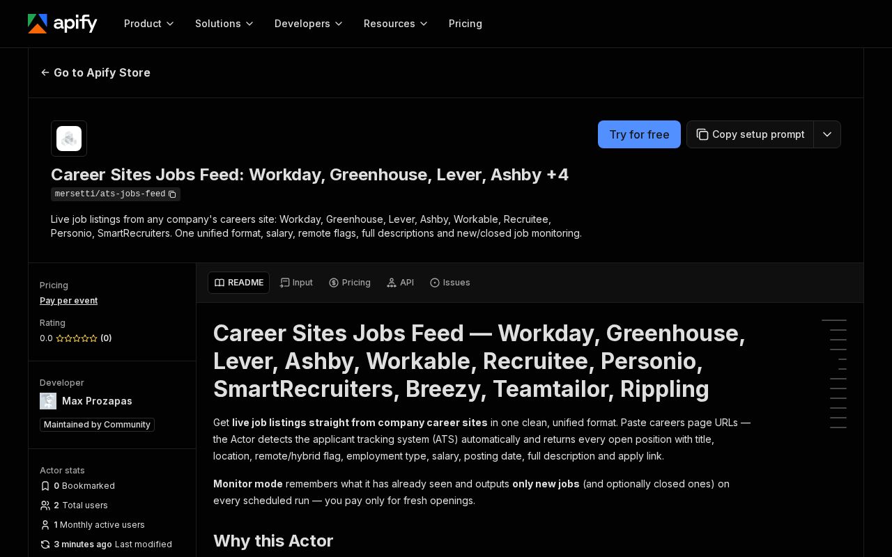 Preview of Ats Job Board Apis