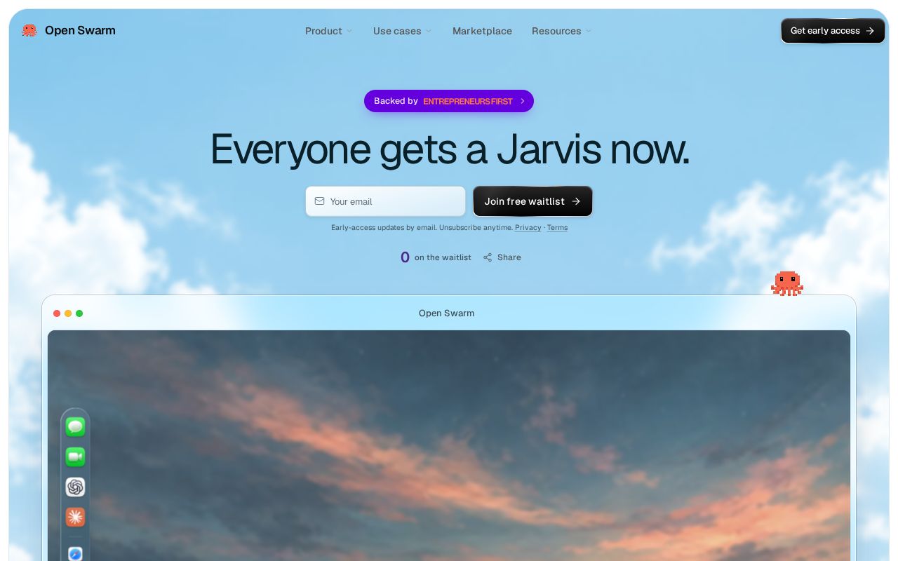 Preview of Openswarm Website