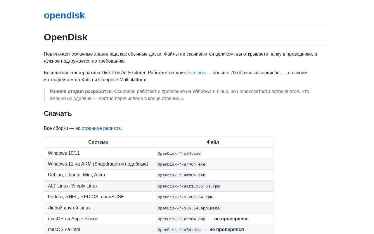 Preview of Opendisk