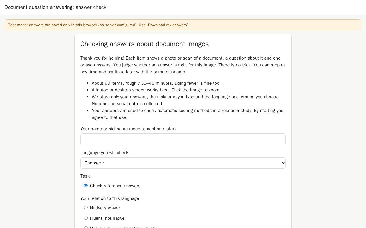 Preview of Document QA answer check