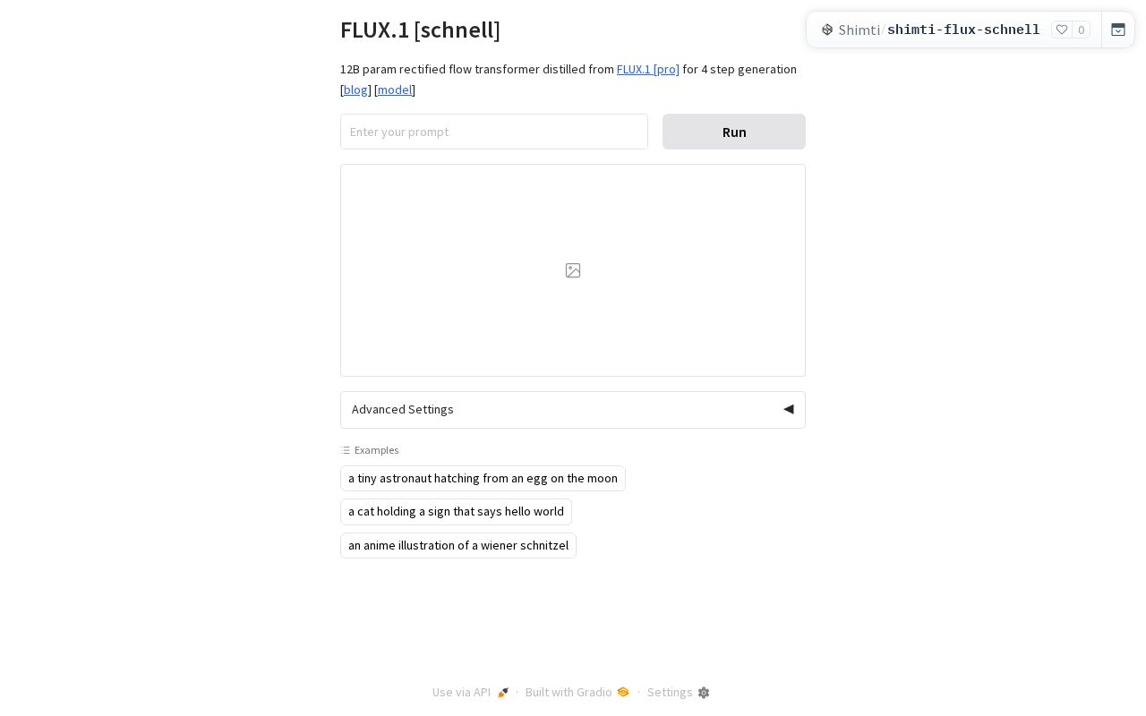 Preview of FLUX.1 [Schnell]