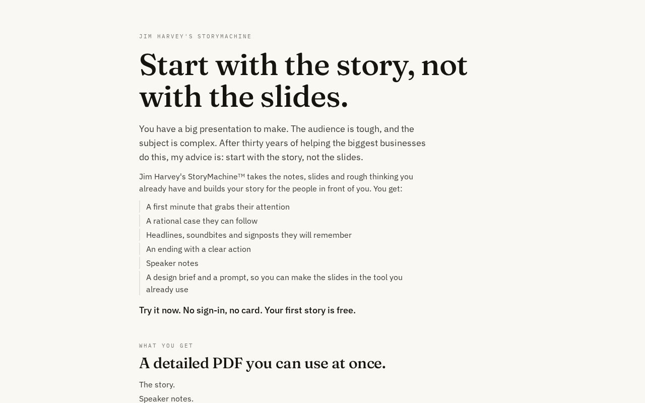 Preview of Story Machine