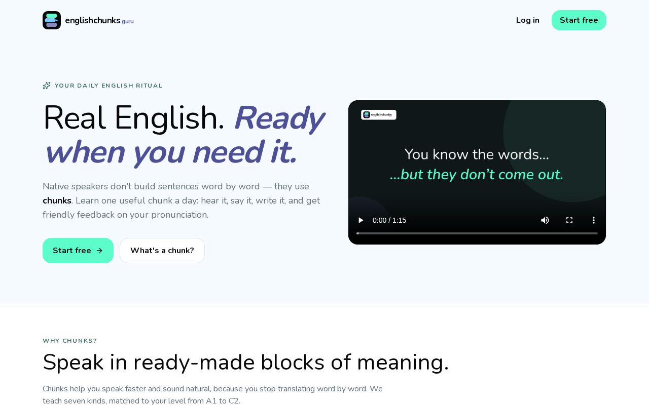 Preview of EnglishChunks.guru