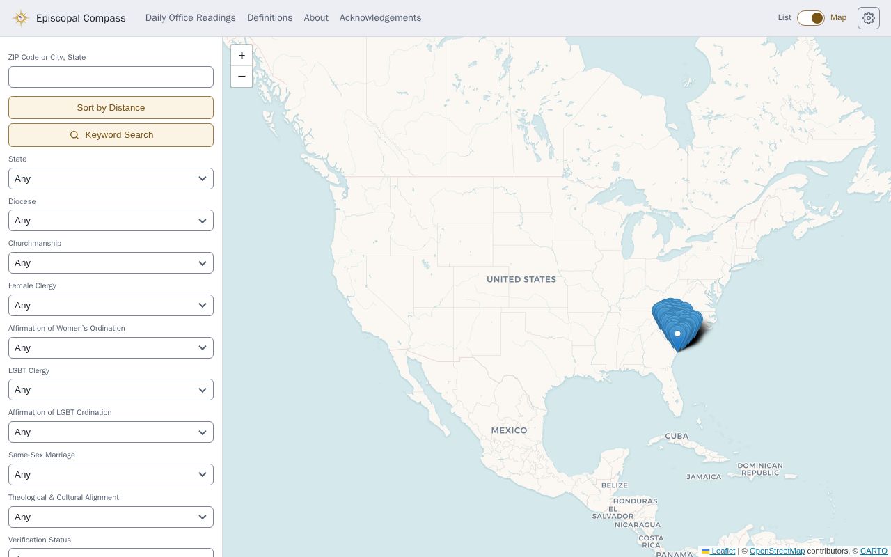 Preview of Tec Parish Finder