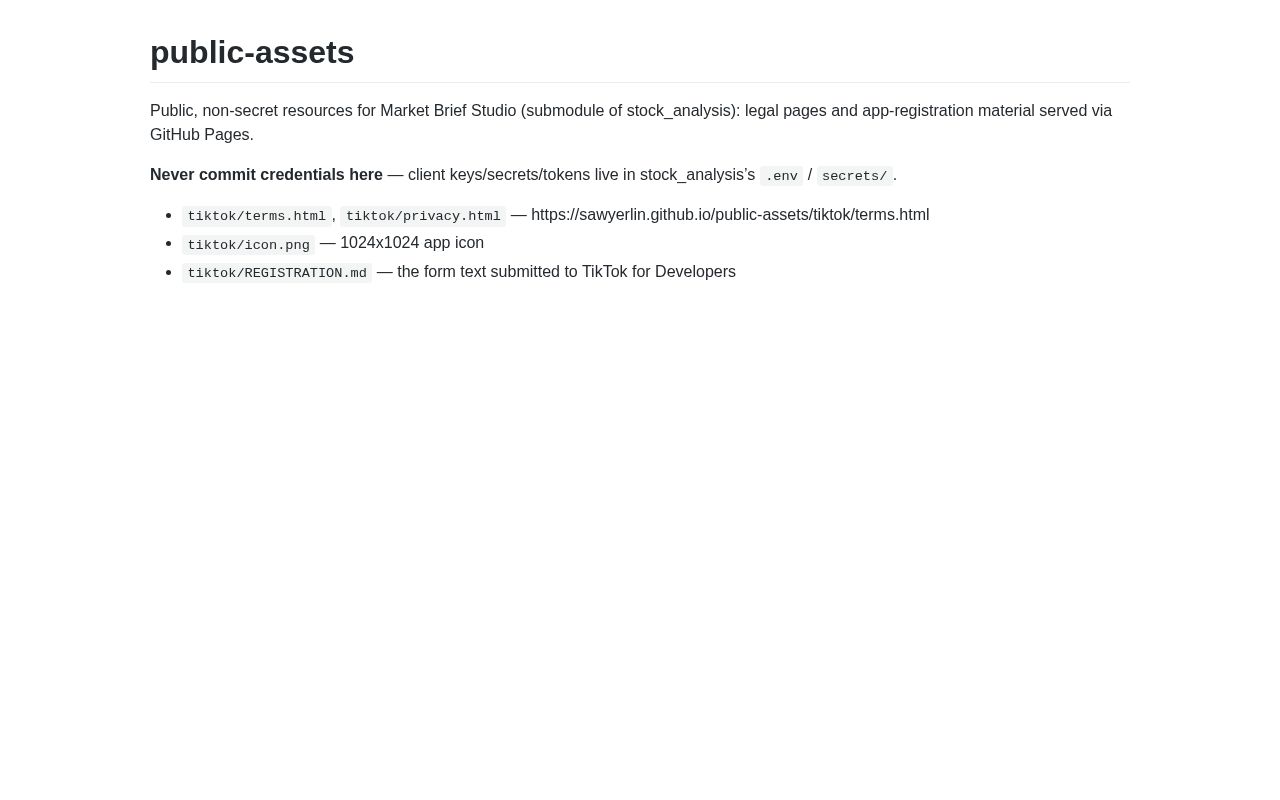 Preview of Public Assets