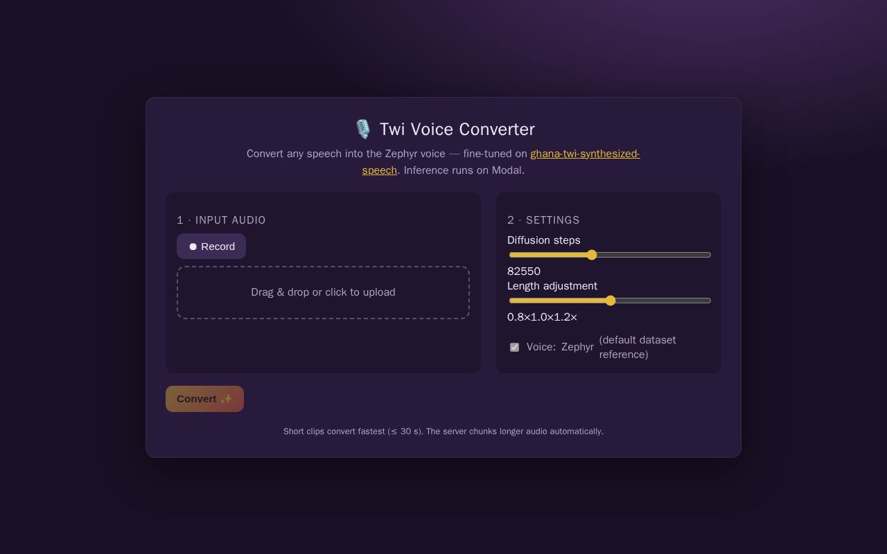 Preview of Twi Voice Converter (Zephyr)