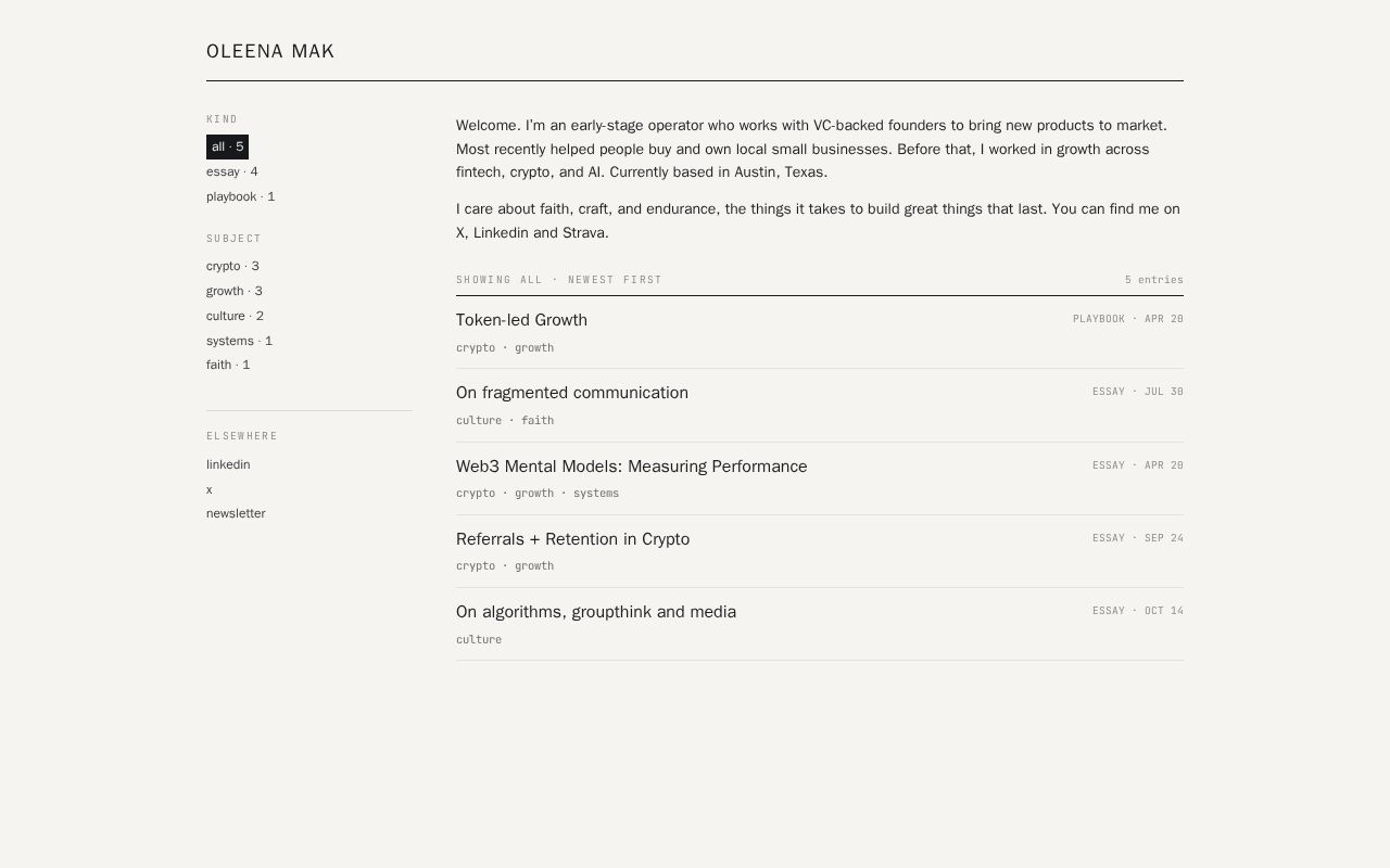 Preview of Oleenamak Github Io