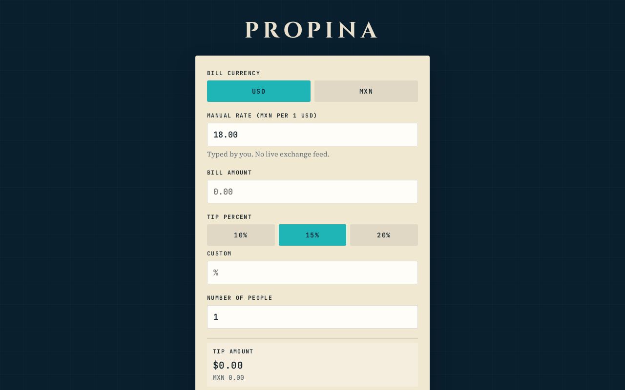 Preview of Propina