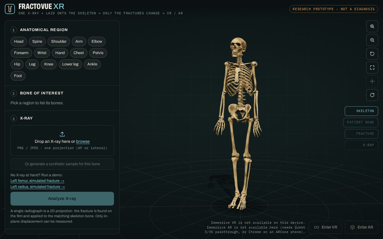 Preview of Fracture WebXR