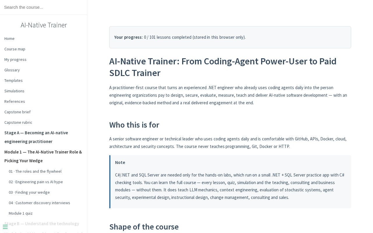 Preview of Ai Native Trainer Course