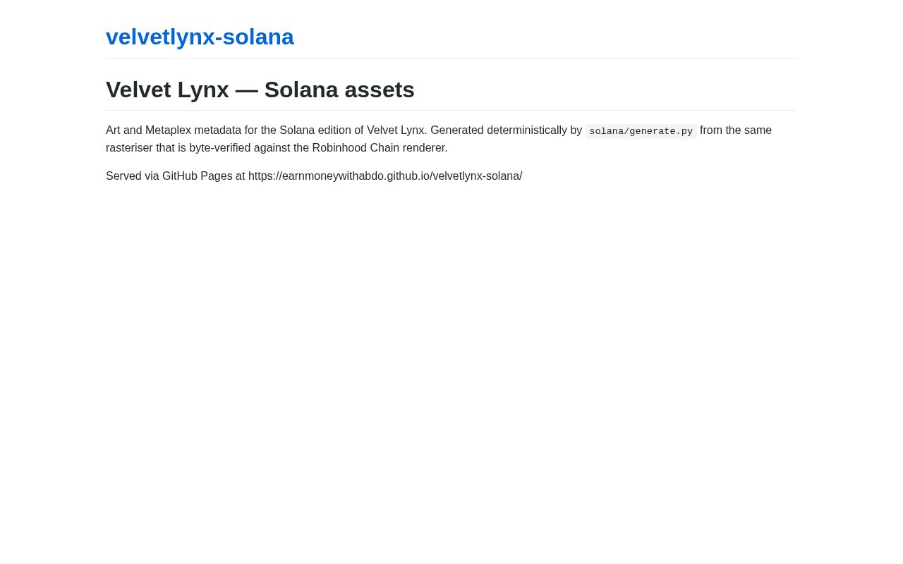 Preview of Velvetlynx Solana