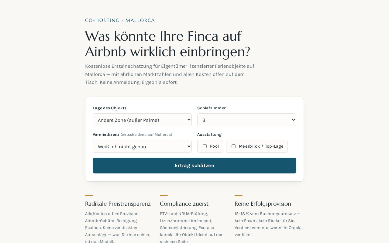 Preview of Ertragsrechner
