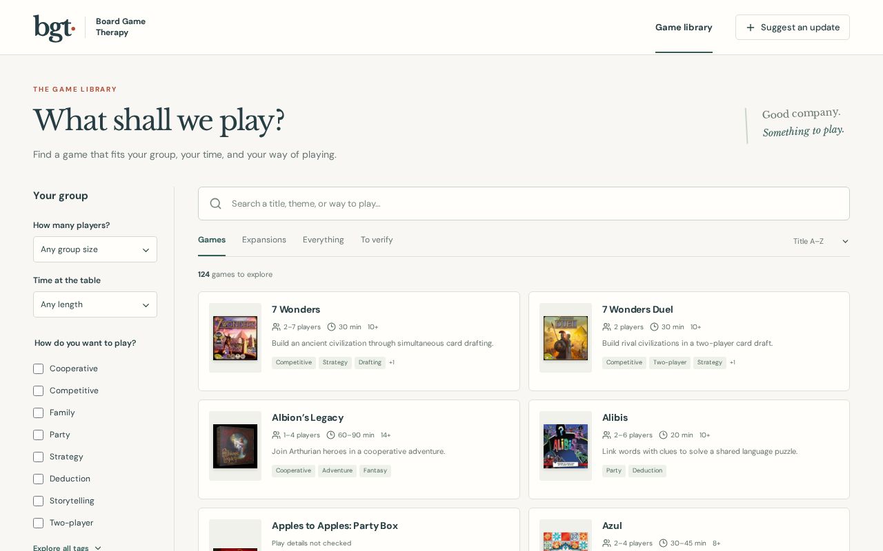 Preview of Game library