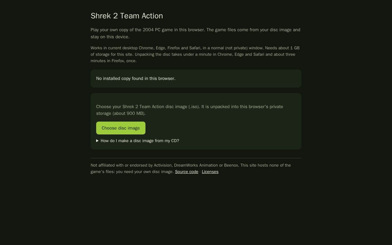 Preview of Shrek2 Team Action Web