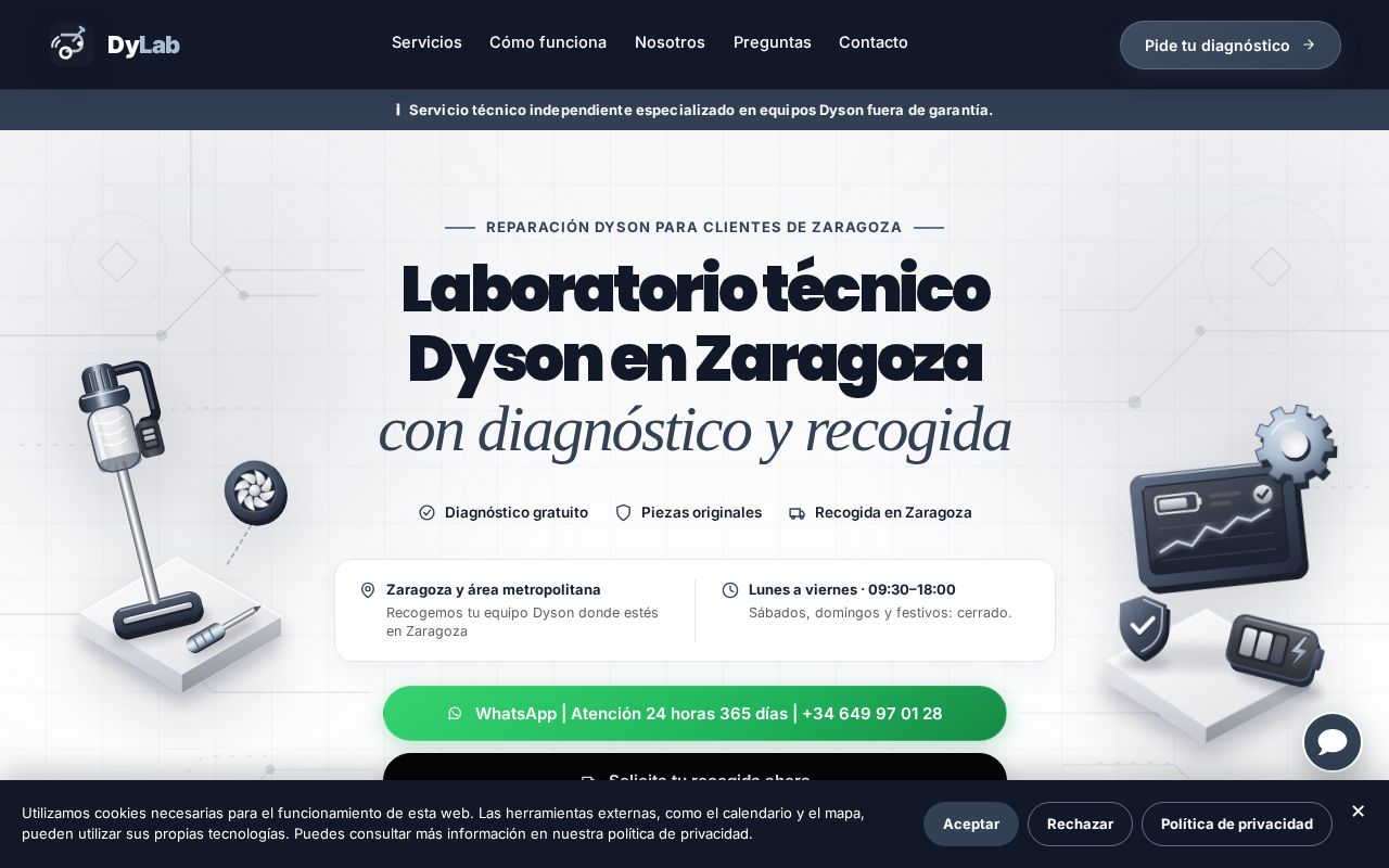 Preview of DYSON Zaragozaserviciotecnico Com Es