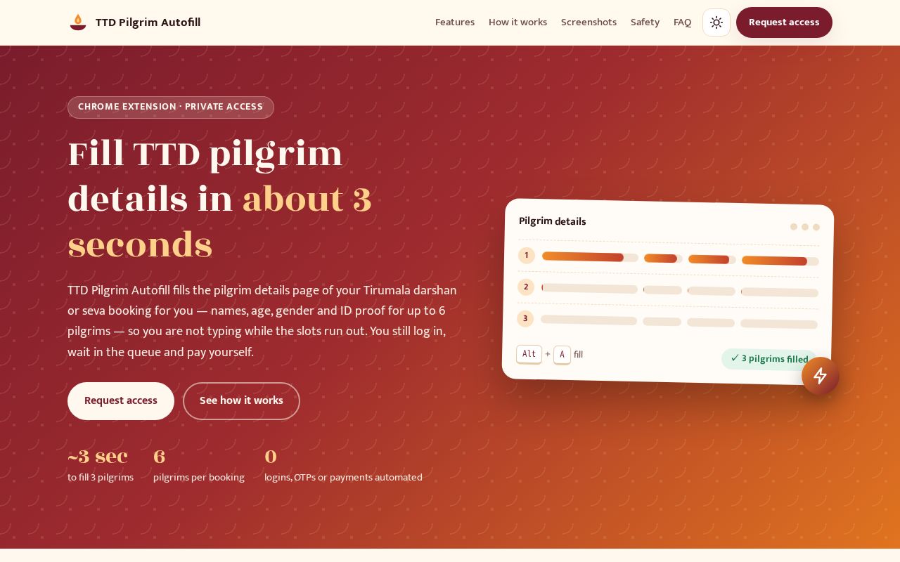 Preview of Ttd Pilgrim Autofill Info