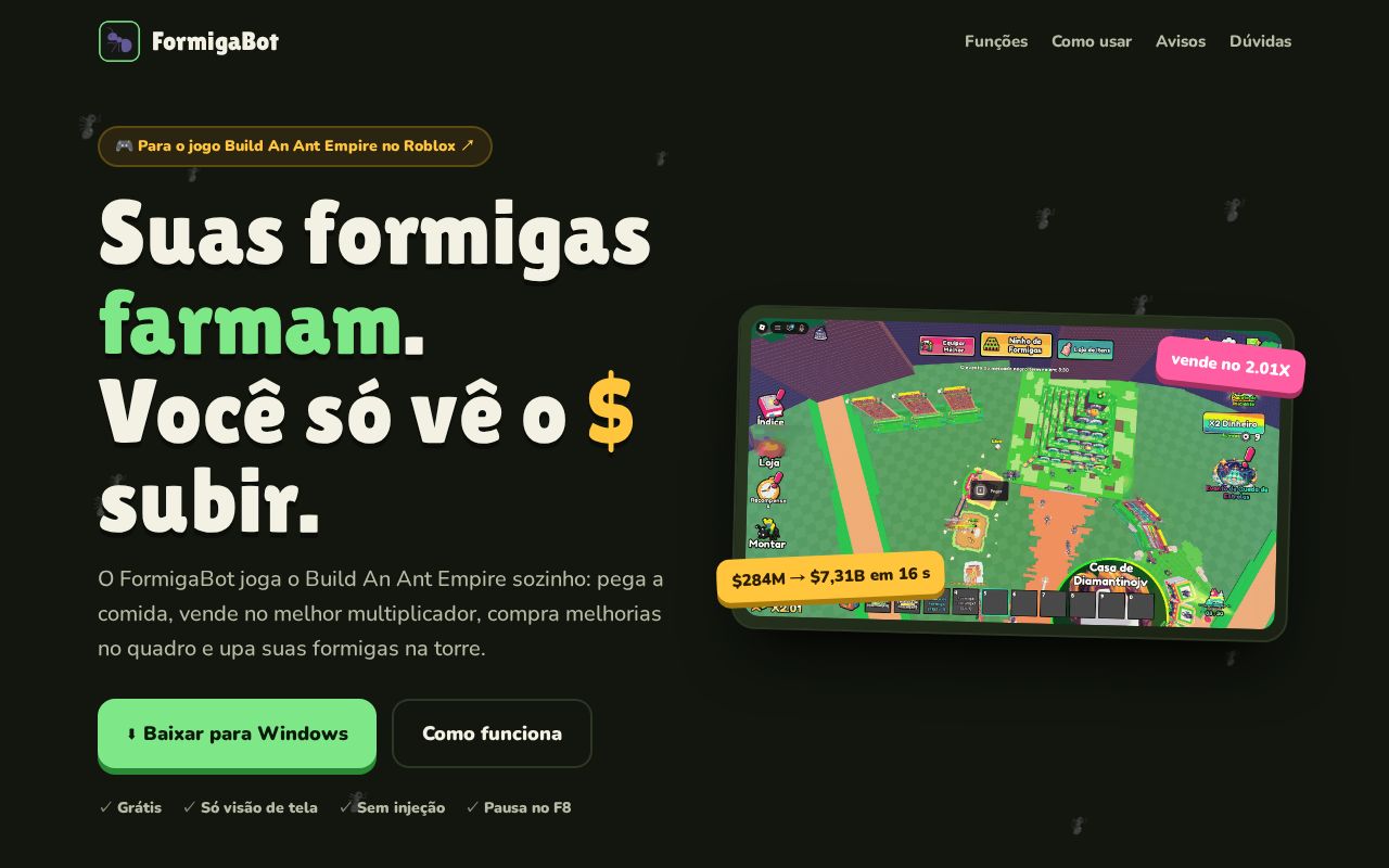 Preview of Formigabot Build An Ant Empire