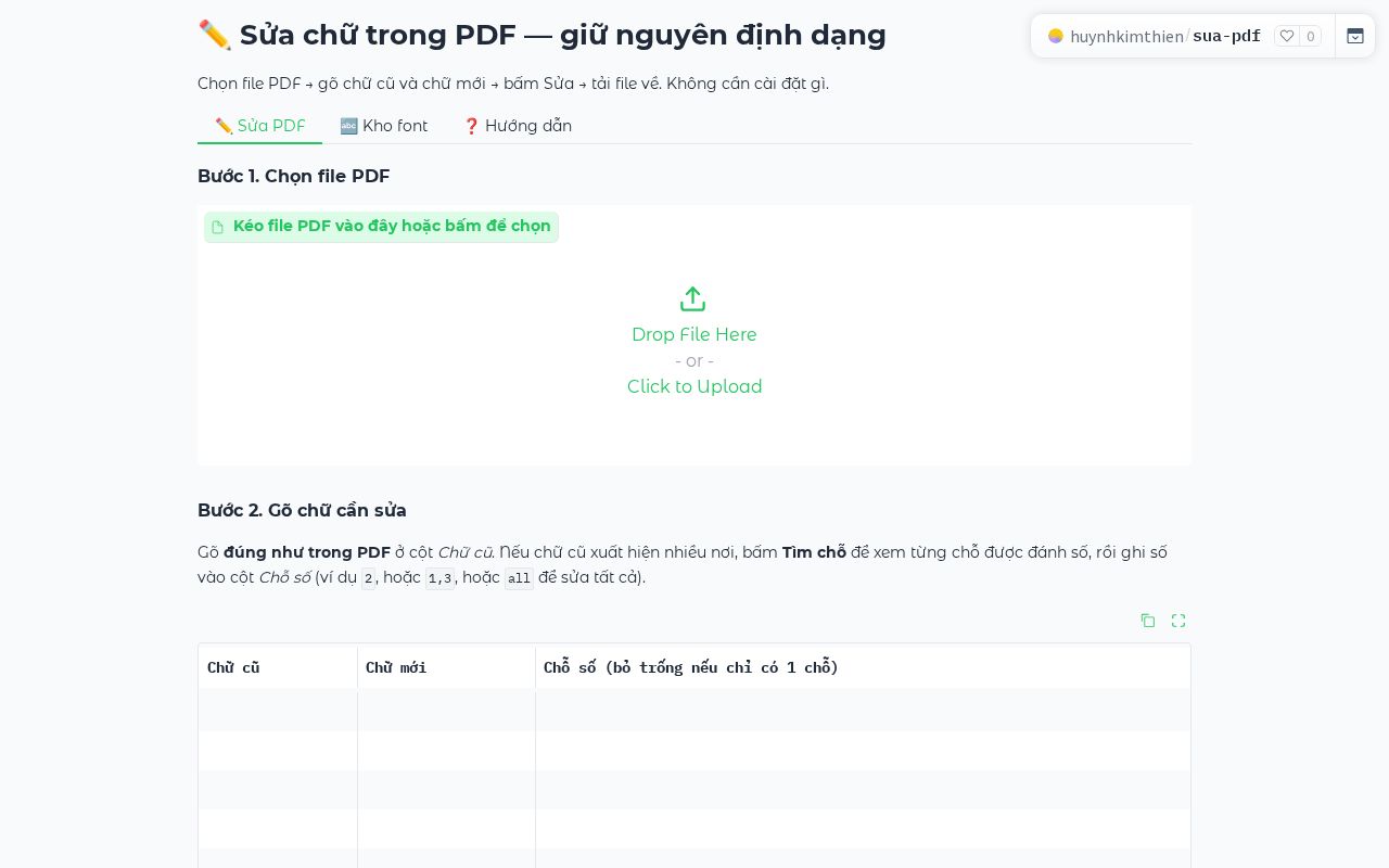 Preview of Sửa chữ trong PDF