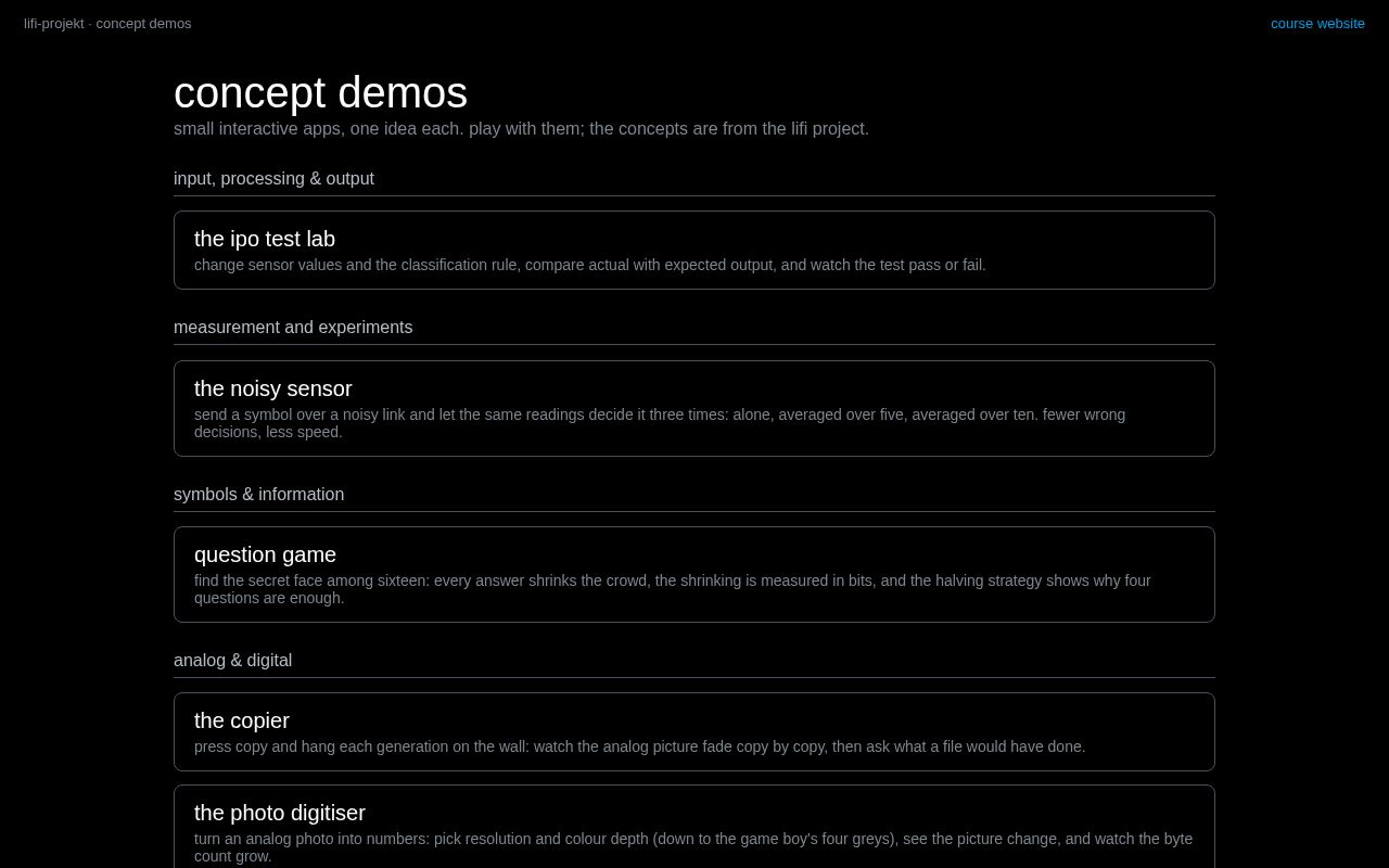 Preview of Lifi Concept Demos
