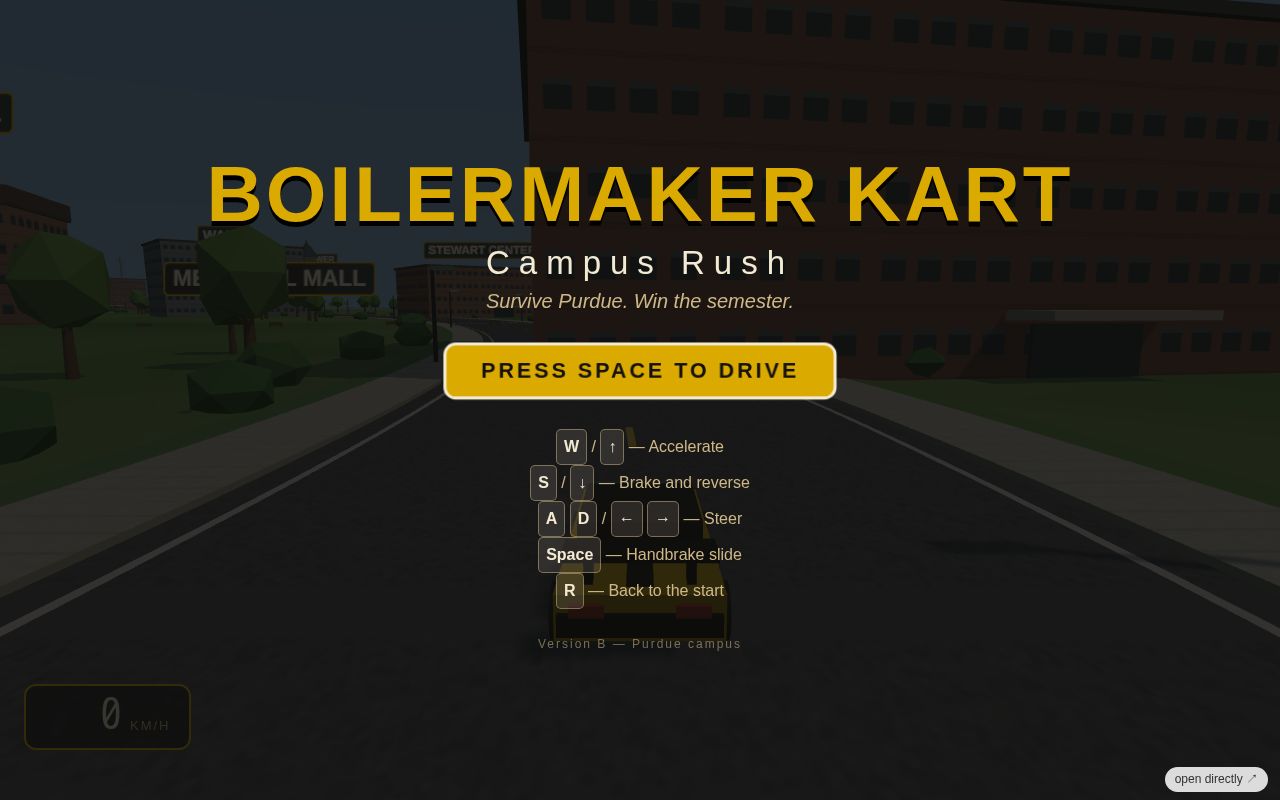 Preview of Boilermaker Kart — Campus Rush