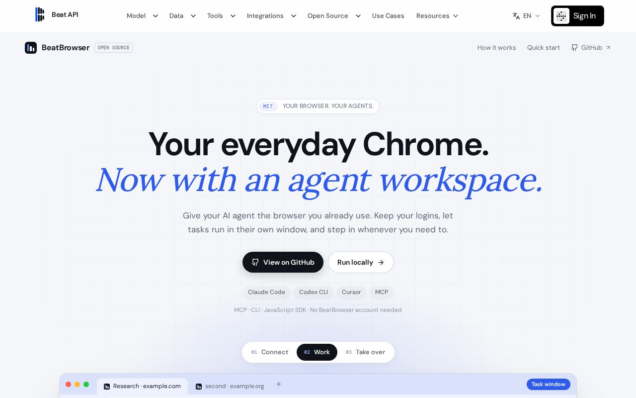 Preview of BeatBrowser