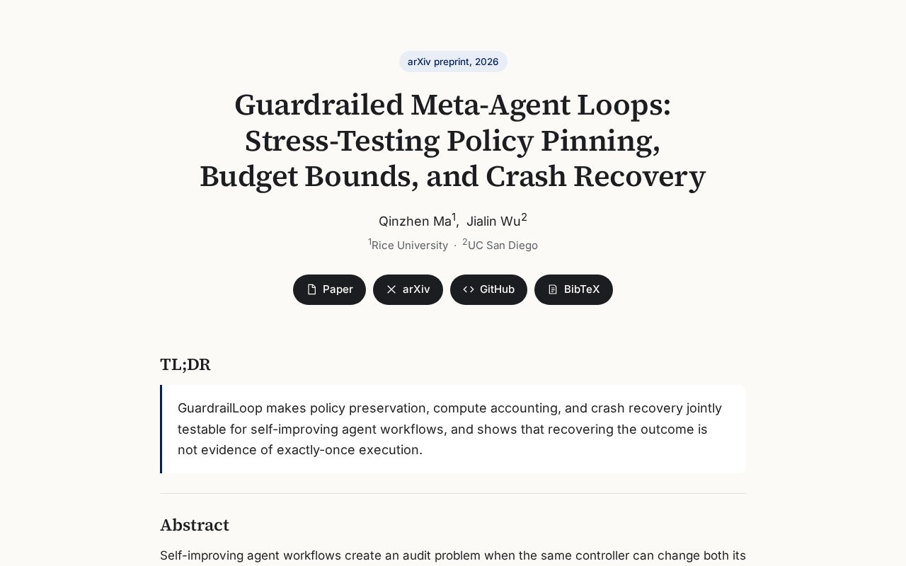 Preview of Guardrailed Meta Agent Loops
