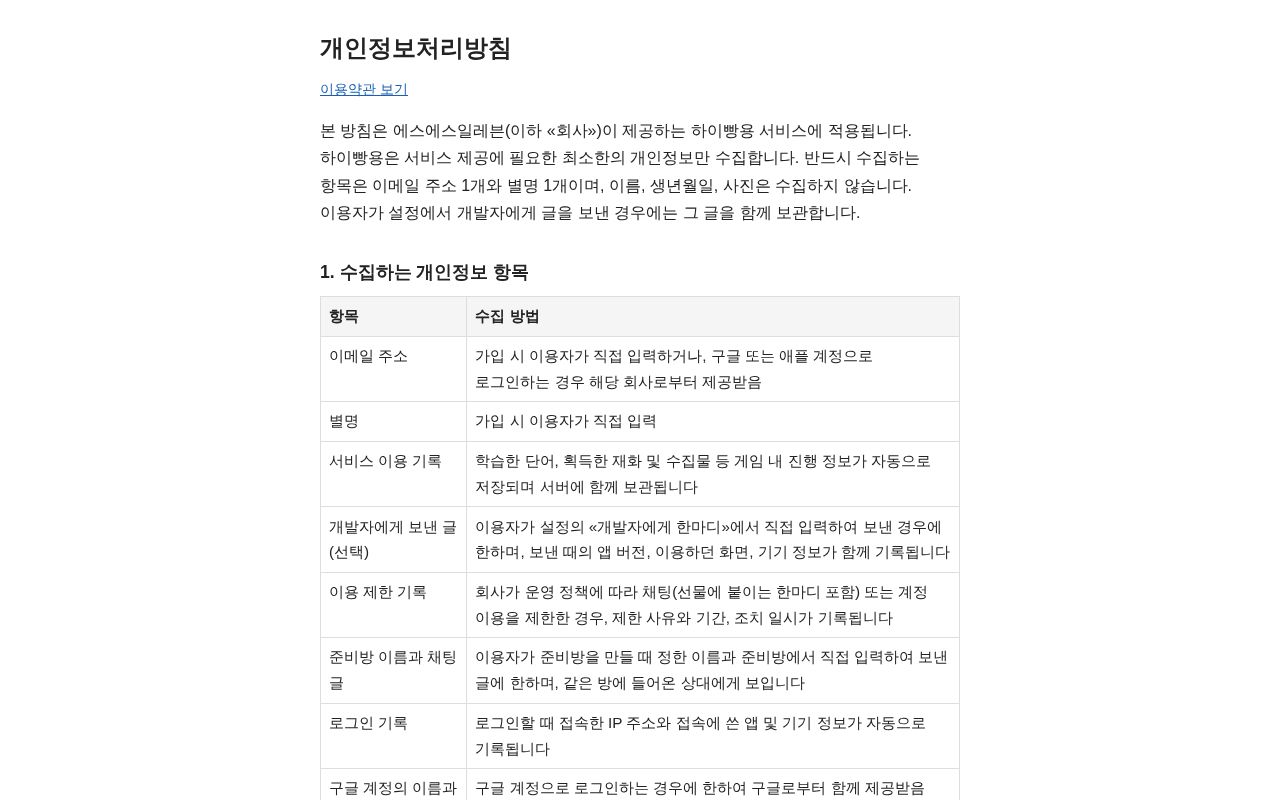 Preview of Hibbangyong Privacy