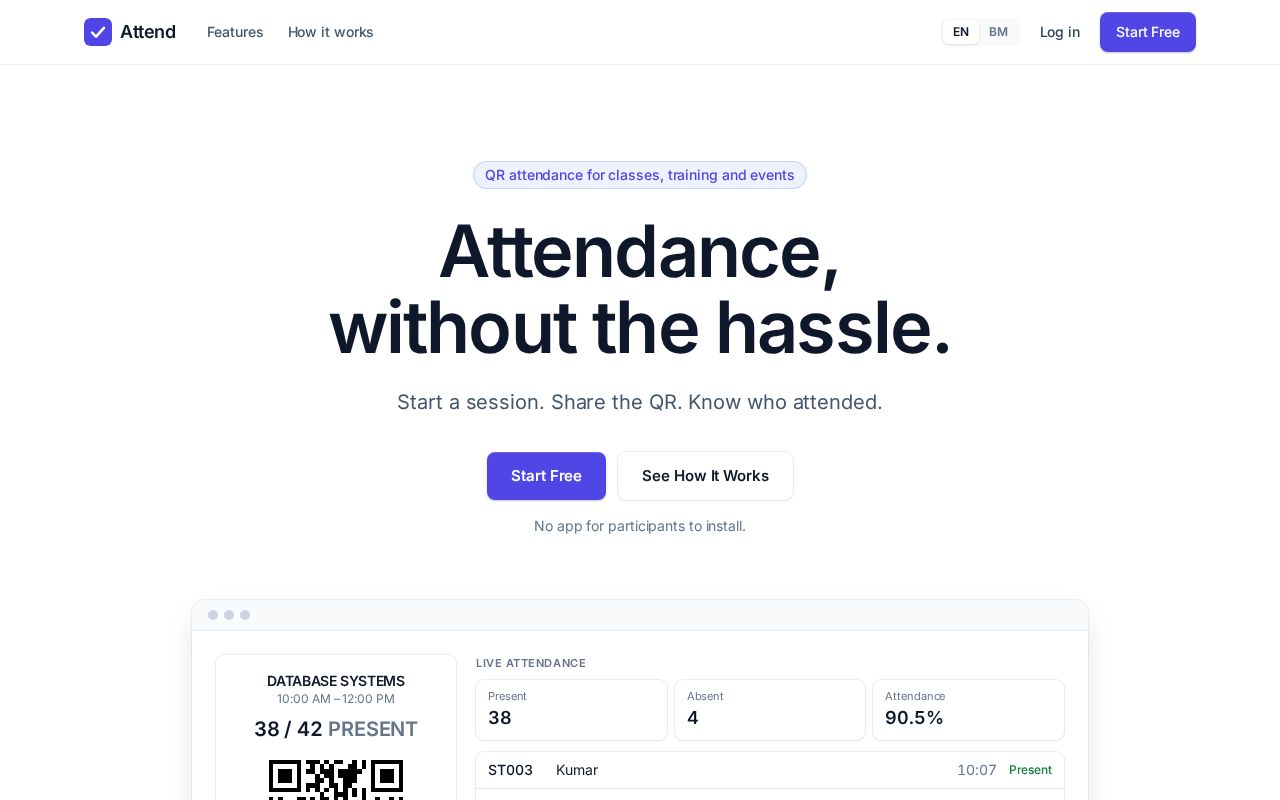 Preview of Attend