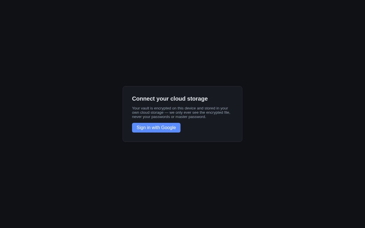 Preview of Password Vault