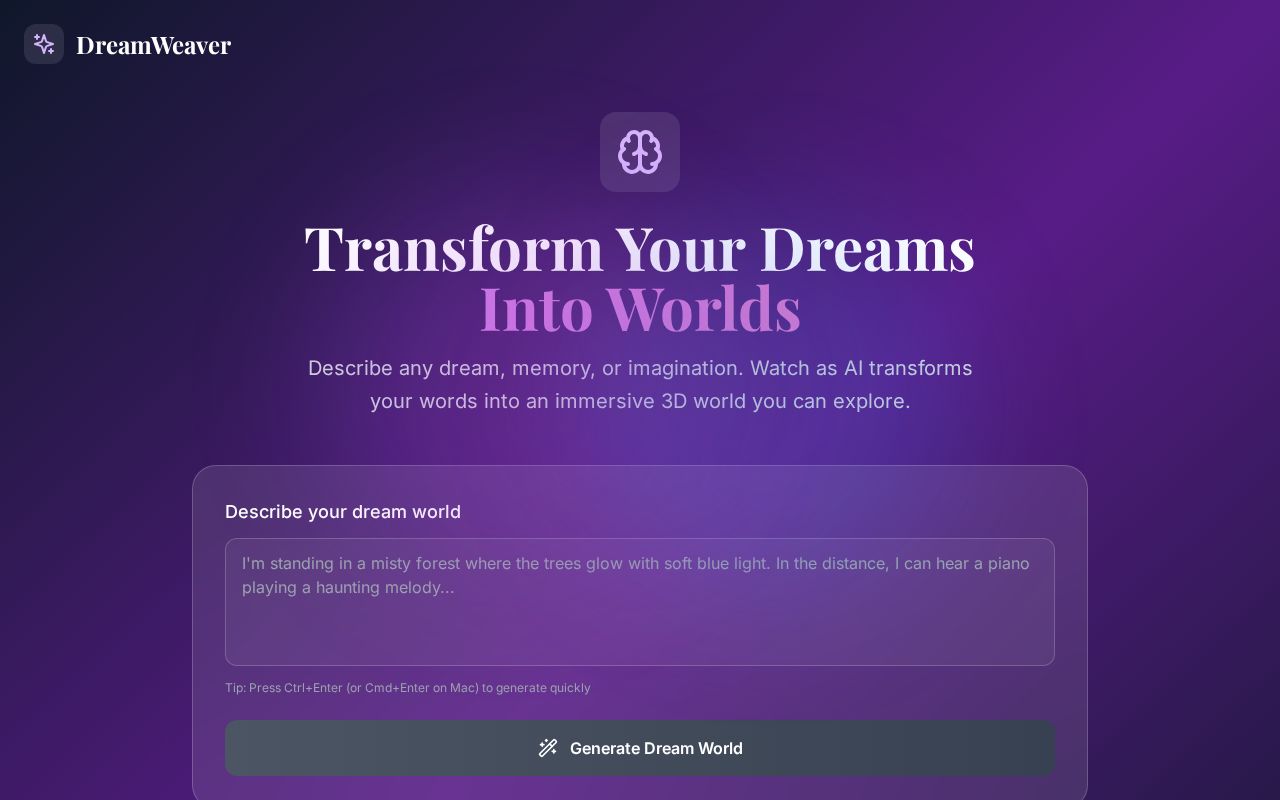Preview of DreamWeaver