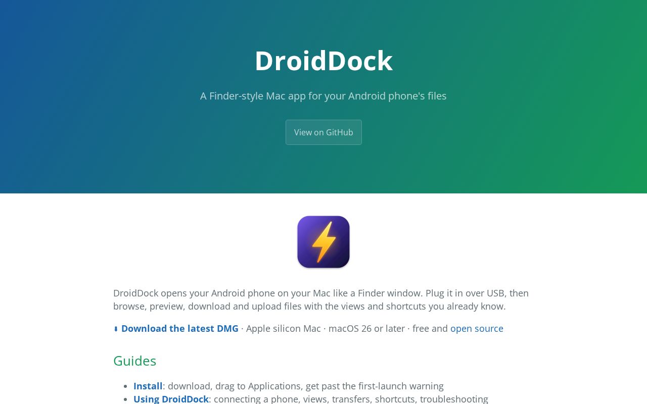 Preview of Droiddock