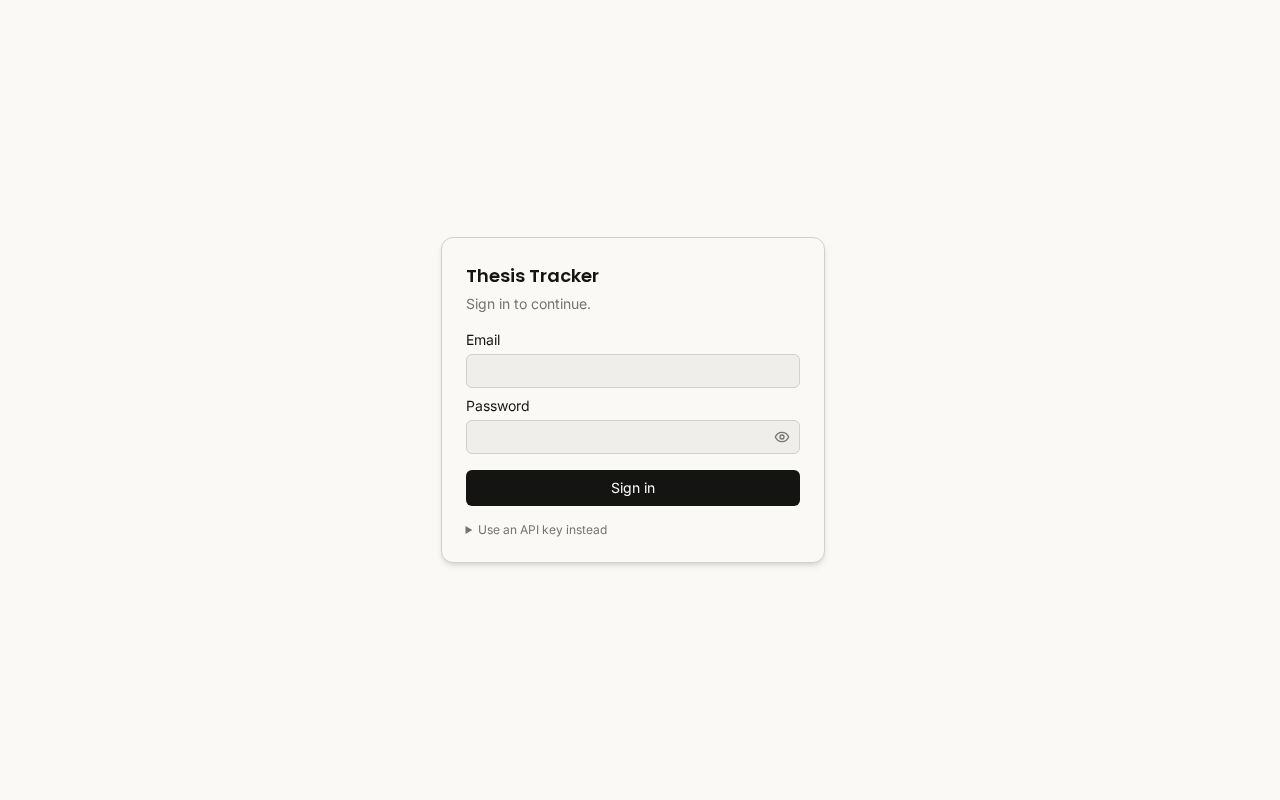Preview of Investment thesis tracking platform