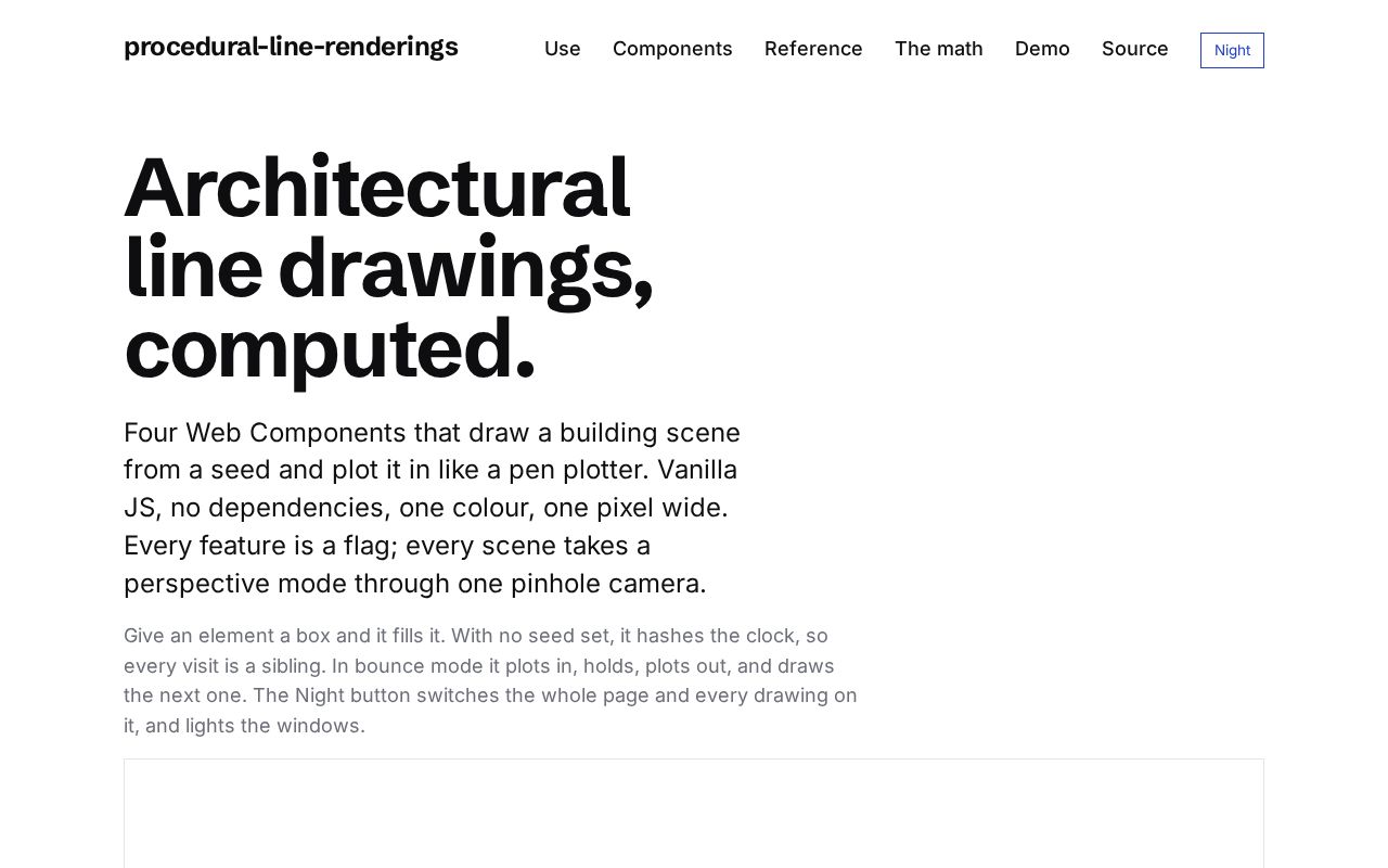 Preview of Procedural Line Renderings