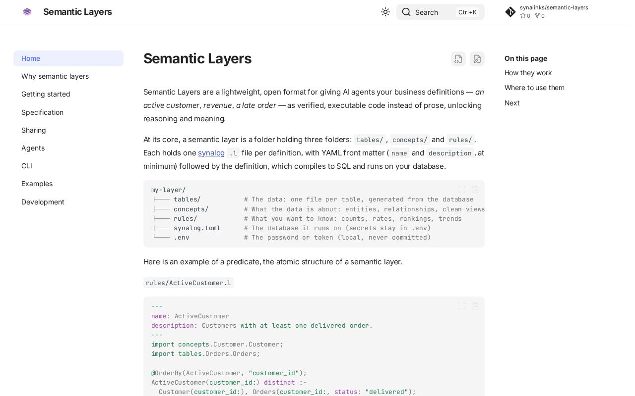 Preview of Semantic Layers