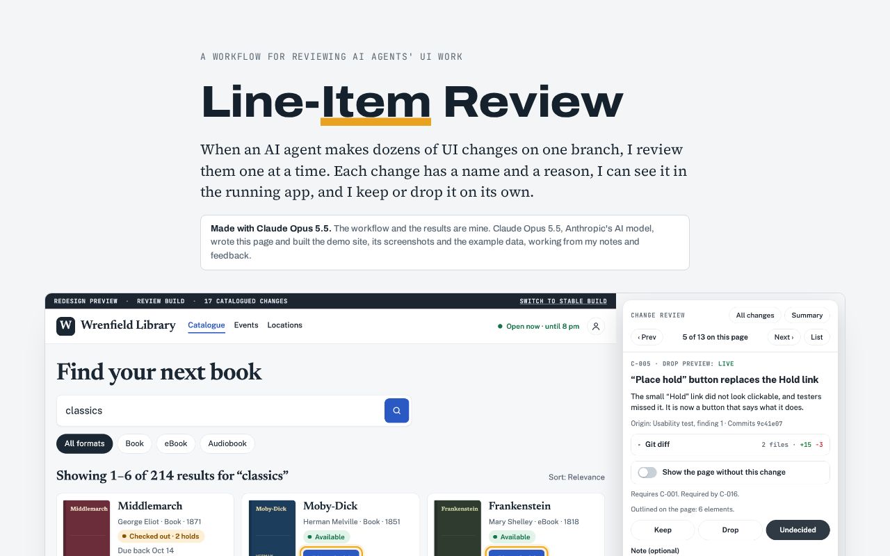 Preview of Line Item Review