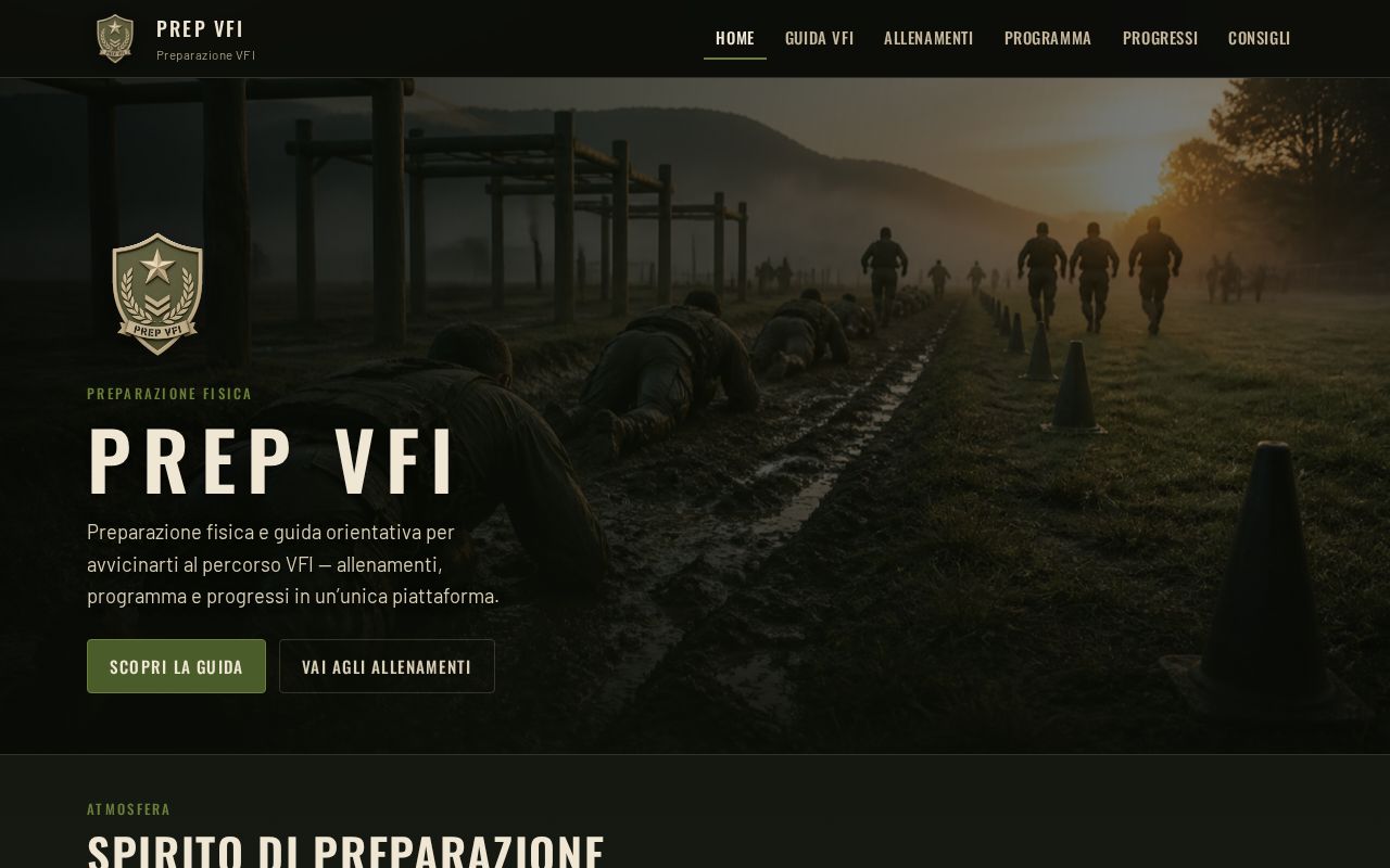 Preview of Sito React Prep VFI — preparazione al percorso VFI (progetto ITS)