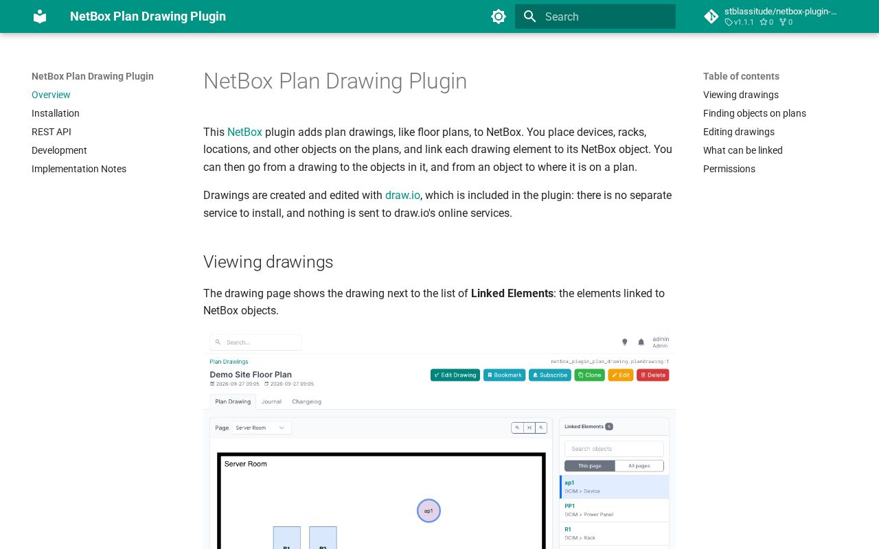 Preview of Netbox Plugin Plan Drawing
