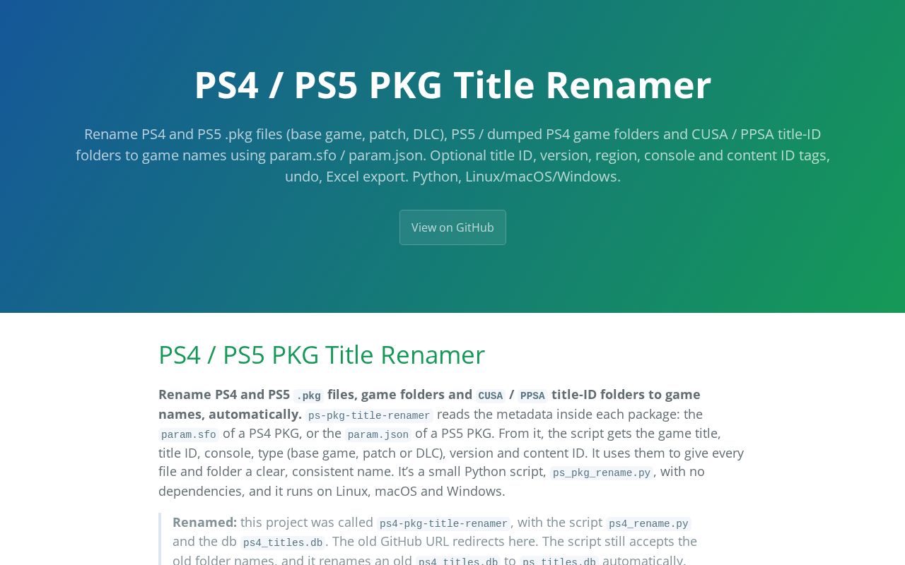 Preview of Ps Pkg Title Renamer