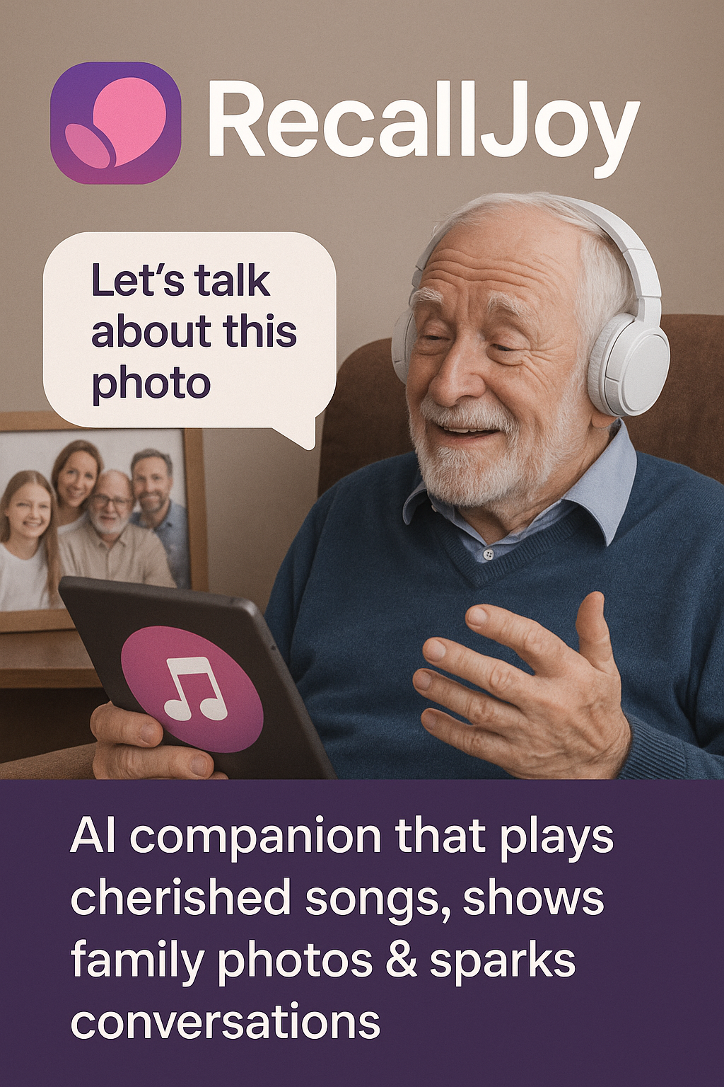 Preview of RecallJoy (AI companion for dementia patients)