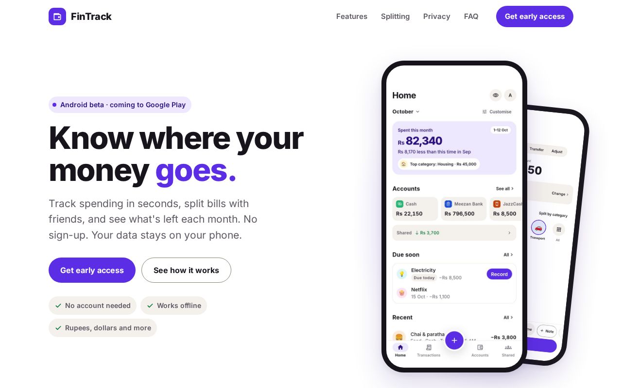 Preview of Fintrack