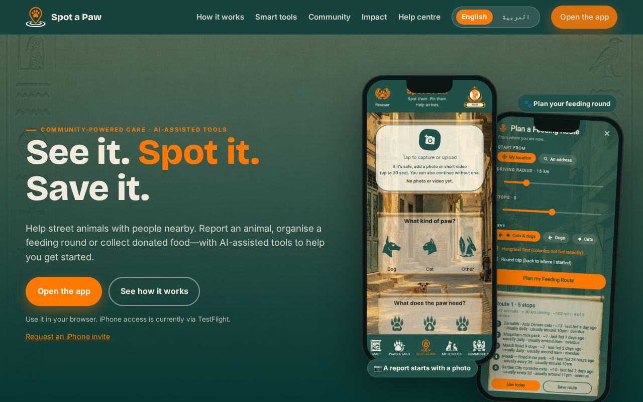 Preview of Spot A Paw Site