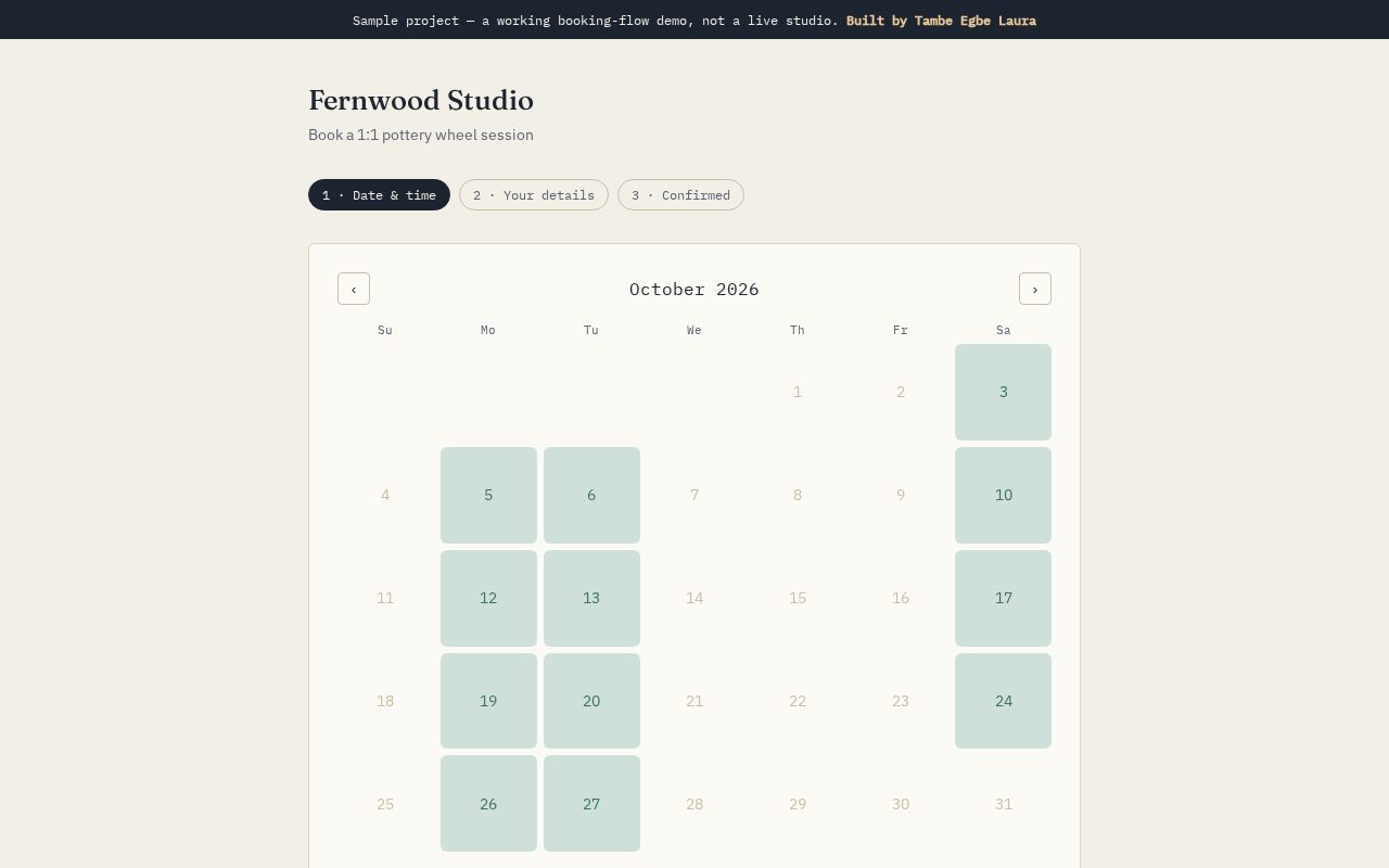 Preview of Bookingweb App