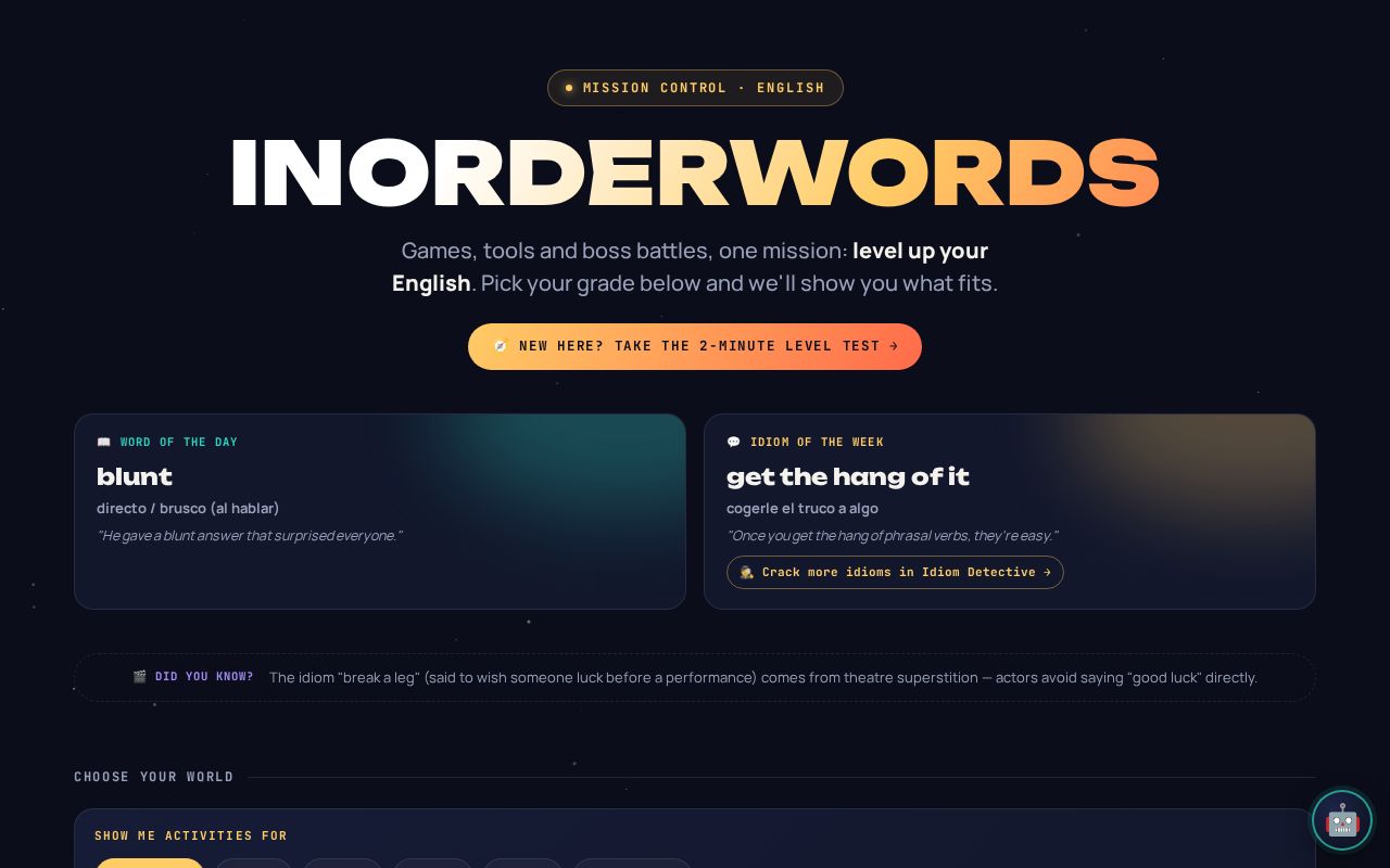 Preview of Inorderwords Web