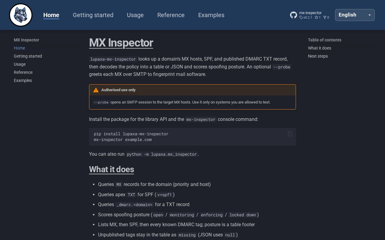 Preview of Mx Inspector