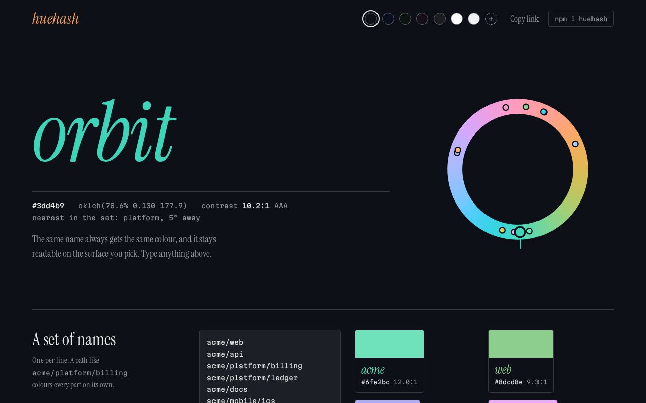 Preview of Huehash