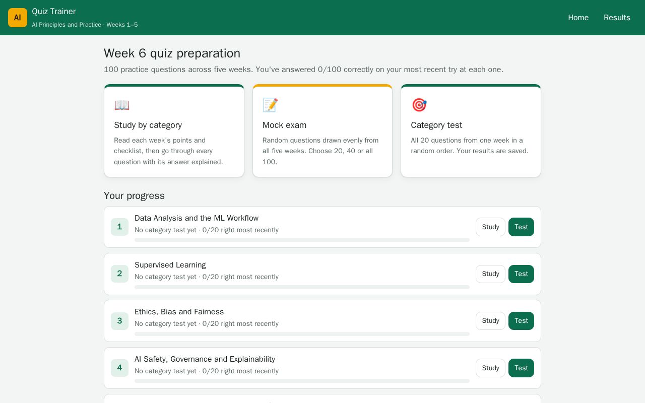Preview of Ai Principles Quiz Trainer